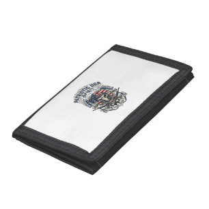 Patriotic Tactical Eagle Skull Military Inspired S Trifold Wallet