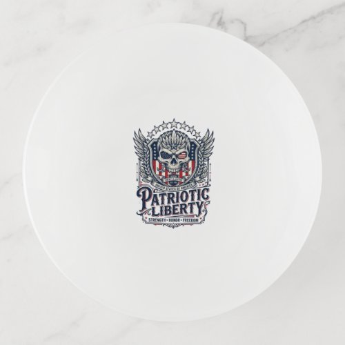 Patriotic Tactical Eagle Skull Military Inspired S Trinket Tray