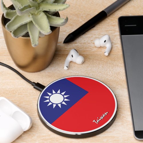 Patriotic Taiwan Charger Taiwanese Flag Wireless Charger