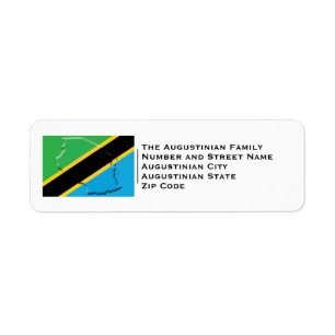 Patriotic TANZANIA FLAG Label