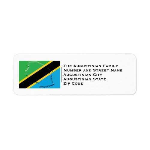 Patriotic  TANZANIA FLAG Label