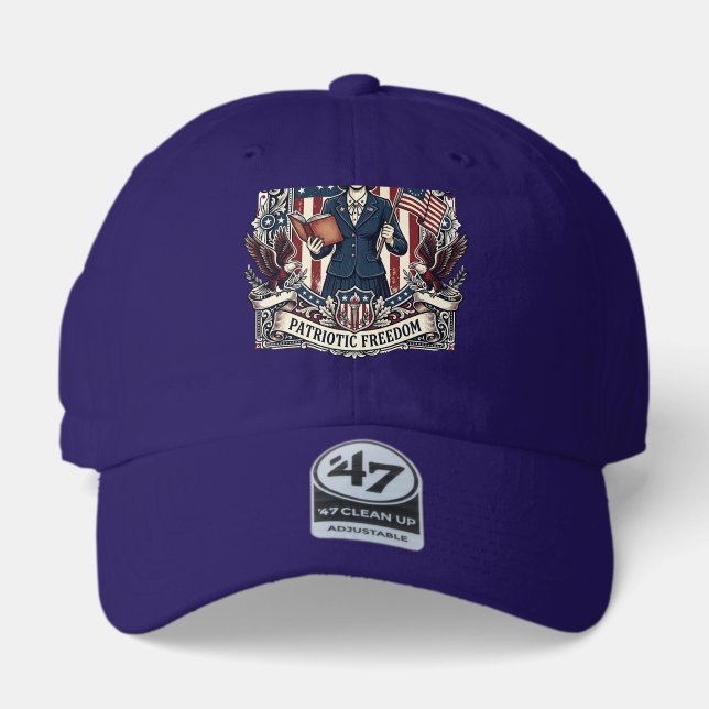 Patriotic Teacher Vector Graphic Tee_1 47 Brand Hat (Front)