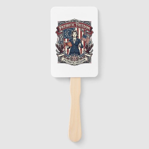 Patriotic Teacher Vector Graphic Tee_1 Hand Fan
