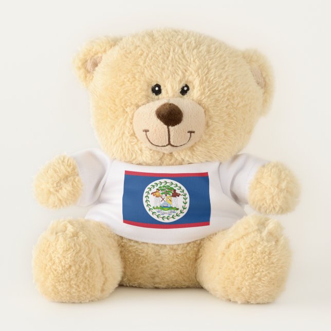 Patriotic Teddy Bear flag of Belize (Front)