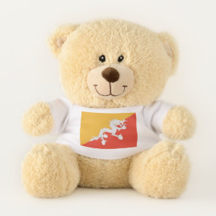 Patriotic Teddy Bear flag of Bhutan