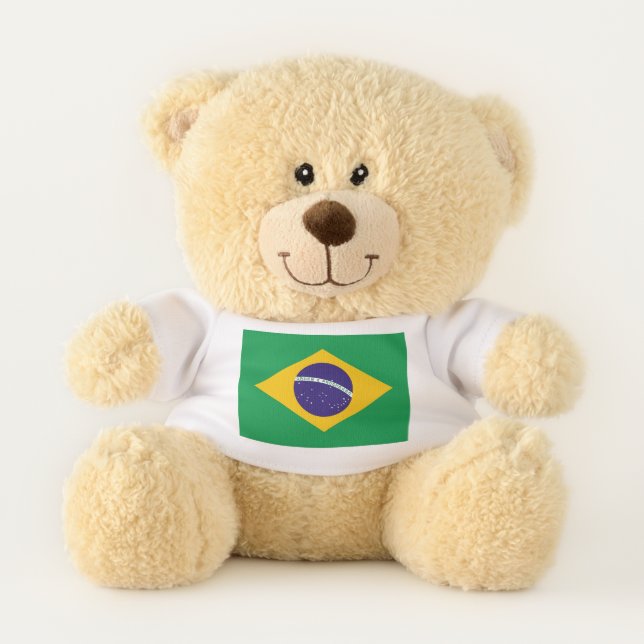 Patriotic Teddy Bear flag of Brazil (Front)