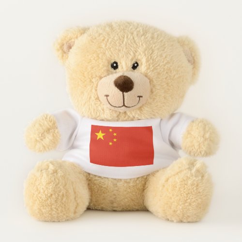 Patriotic Teddy Bear flag of China