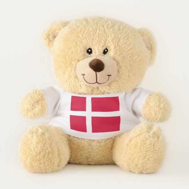 Patriotic Teddy Bear flag of Denmark (Front)