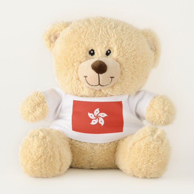 Patriotic Teddy Bear flag of Hong Kong (Front)