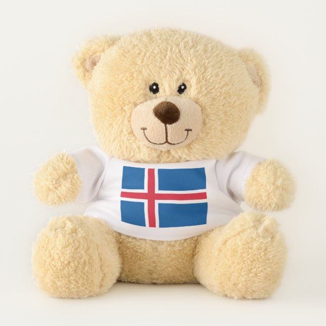 Patriotic Teddy Bear flag of Iceland (Front)