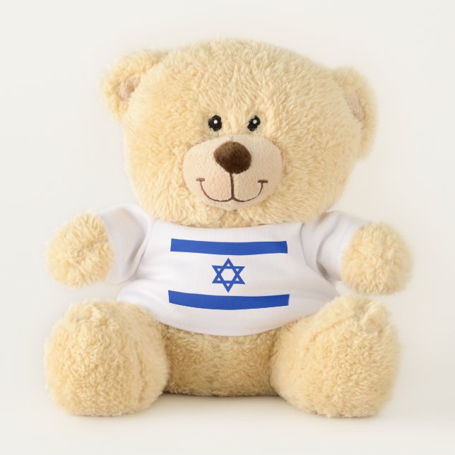 Patriotic Teddy Bear flag of Israel (Front)