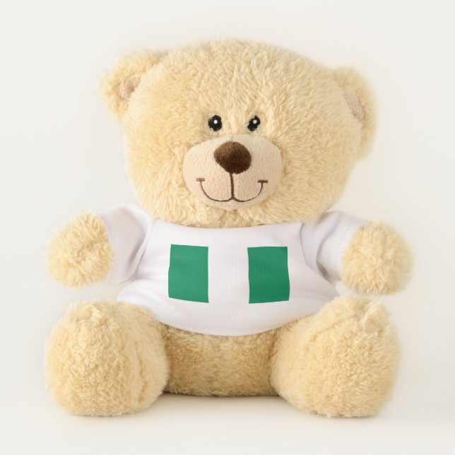 Patriotic Teddy Bear flag of Nigeria (Front)