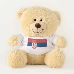 Patriotic Teddy Bear flag of Serbia