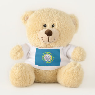 Patriotic Teddy Bear flag of South Dakota, USA