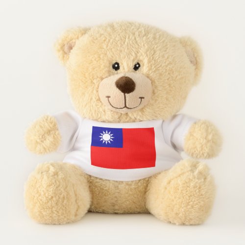 Patriotic Teddy Bear flag of Taiwan