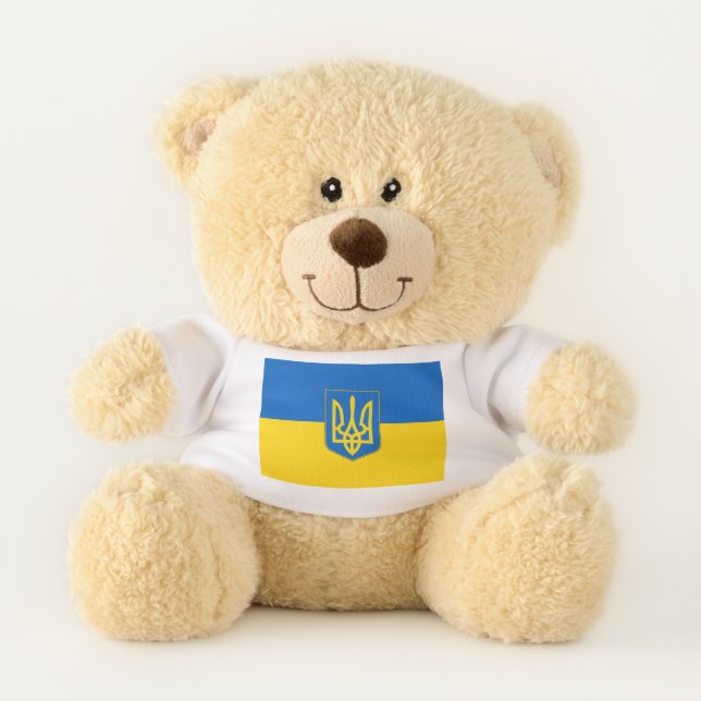 Patriotic Teddy Bear flag of Ukraine (Front)