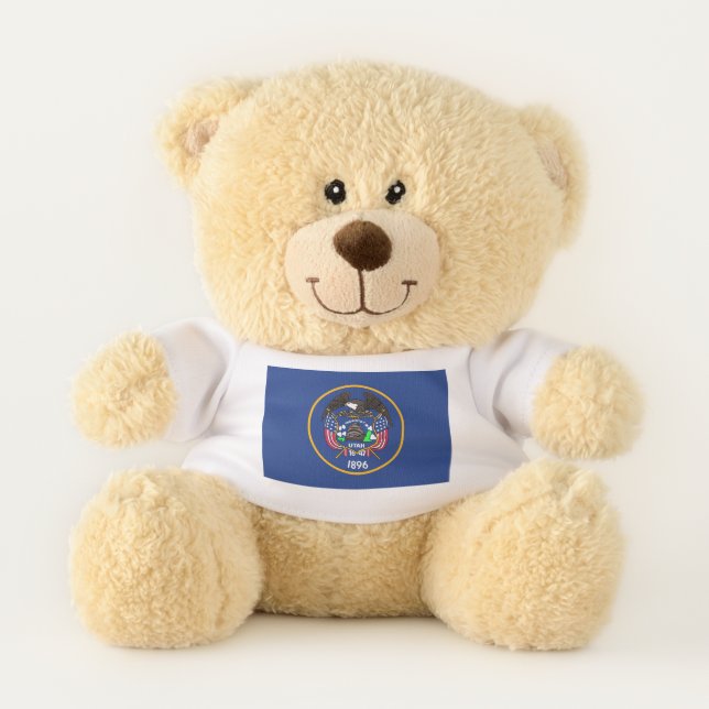 Patriotic Teddy Bear flag of Utah State, USA (Front)