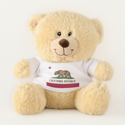 Patriotic Teddy Bear with flag of California