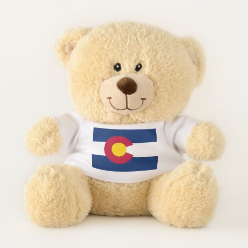 Patriotic Teddy Bear with flag of Colorado