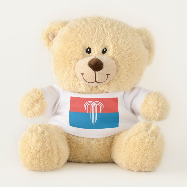 Patriotic Teddy Bear with flag of Kansas, Missouri (Front)