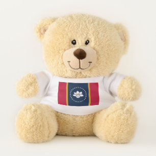 Patriotic Teddy Bear with flag of Mississippi