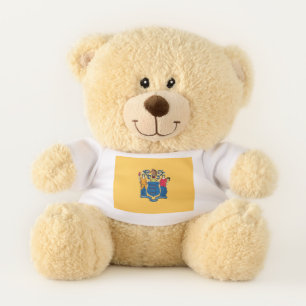 Patriotic Teddy Bear with flag of New Jersey
