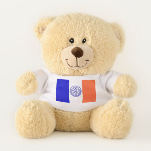 Patriotic Teddy Bear with flag of New York City