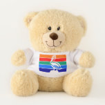 Patriotic Teddy Bear with flag of St. Petersburg