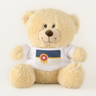 Patriotic Teddy Bear with flag of Tulsa, Oklahoma