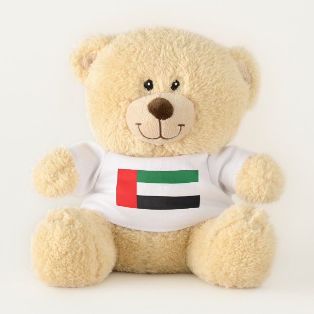 Patriotic Teddy Bear with flag of UAE (Front)