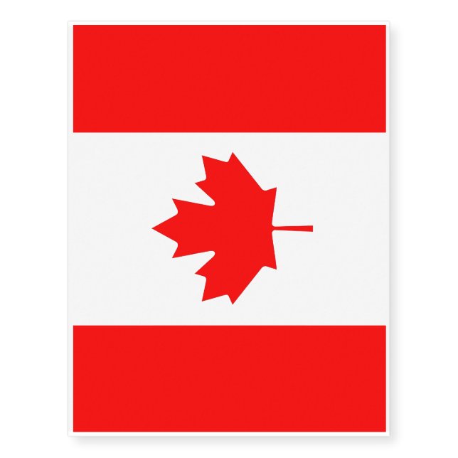 Patriotic temporary tattoos  Flag of Canada (Front)