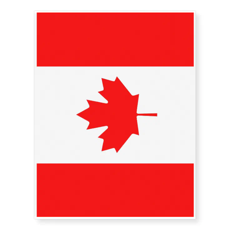 Patriotic temporary tattoos Flag of Canada | Zazzle