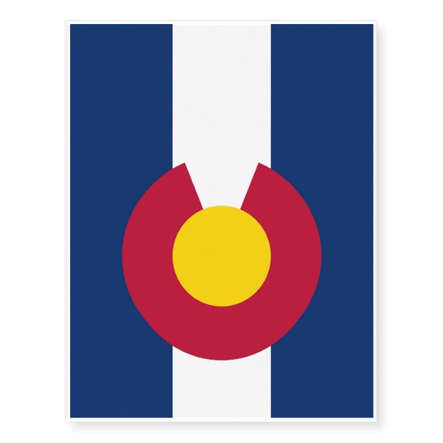 Patriotic temporary tattoos  Flag of Colorado (Front)