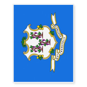 Patriotic temporary tattoos Flag of Connecticut