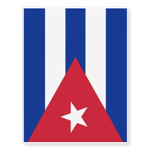 Patriotic temporary tattoos Flag of Cuba