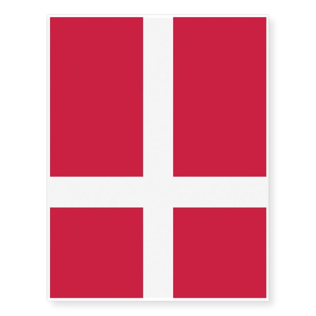 Patriotic temporary tattoos  Flag of Denmark (Front)