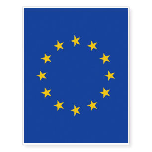 Patriotic temporary tattoos Flag of European Union