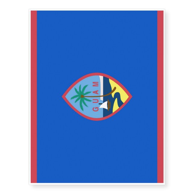 Patriotic temporary tattoos  Flag of Guam (Front)