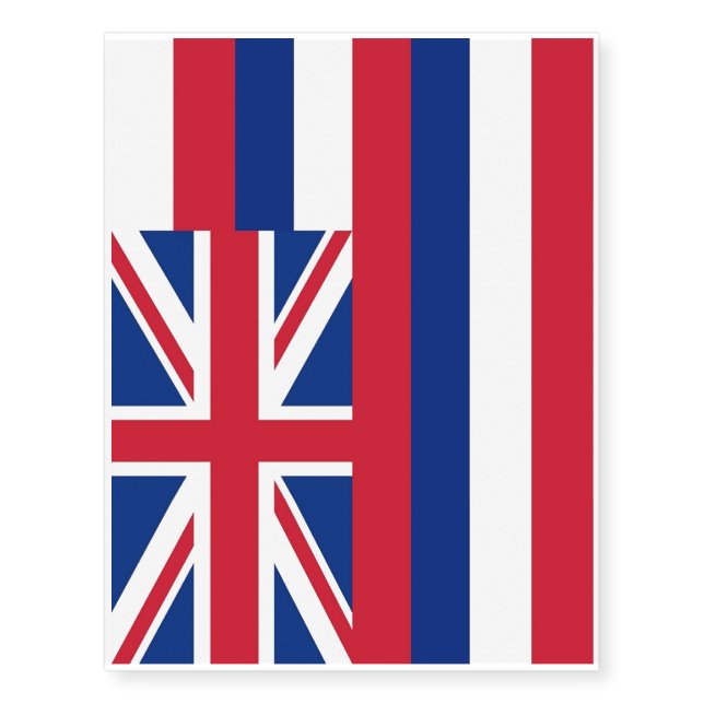 Patriotic temporary tattoos  Flag of Hawaii (Front)