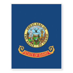 Patriotic temporary tattoos Flag of Idaho