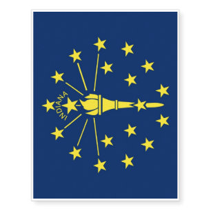 Patriotic temporary tattoos Flag of Indiana