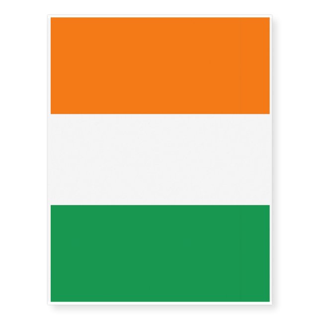 Patriotic temporary tattoos  Flag of Ireland (Front)