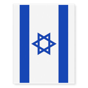Patriotic temporary tattoos Flag of Israel