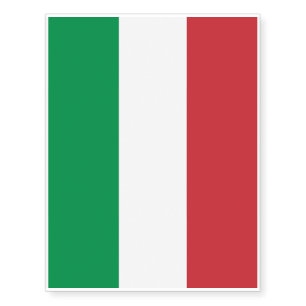 Patriotic temporary tattoos Flag of Italy