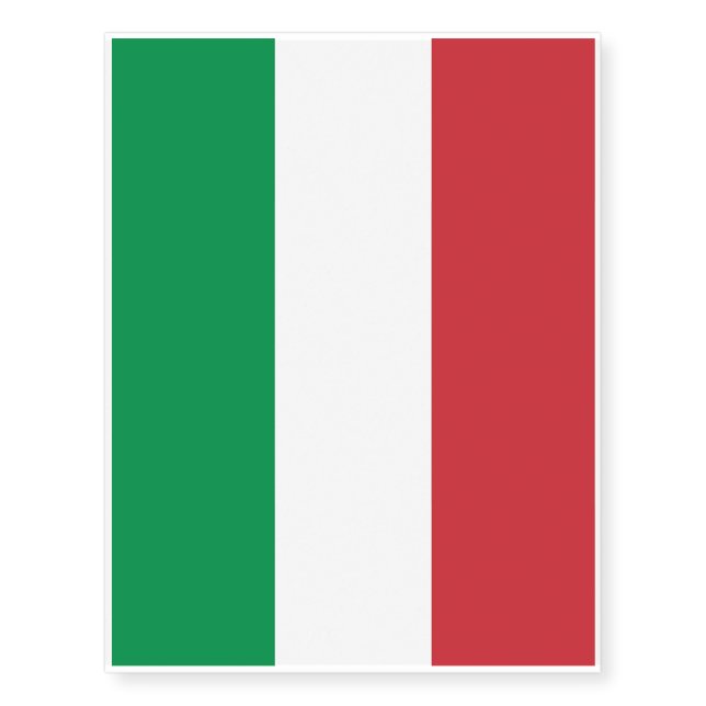 Patriotic temporary tattoos  Flag of Italy (Front)