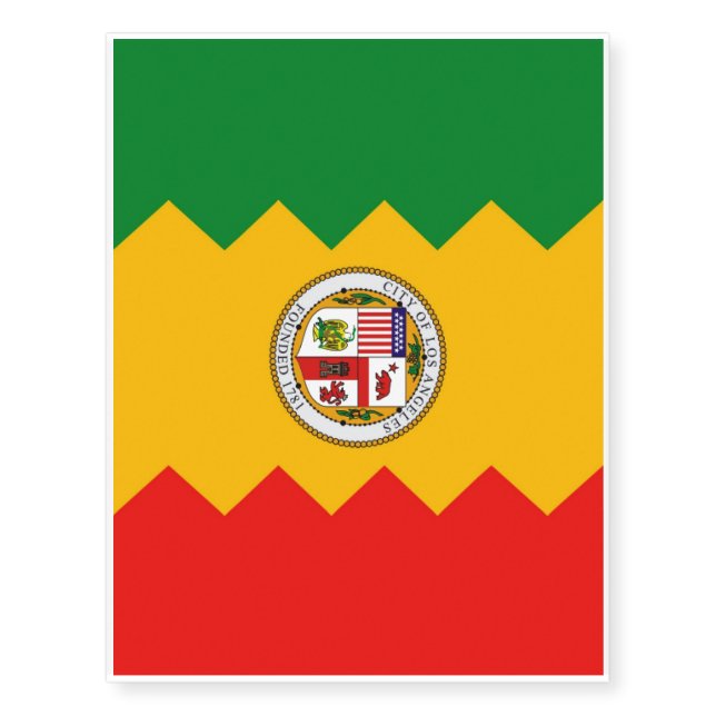 Patriotic temporary tattoos  Flag of Los Angeles (Front)