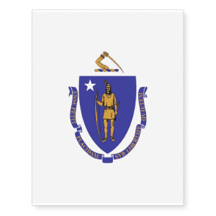 Patriotic temporary tattoos Flag of Massachusetts