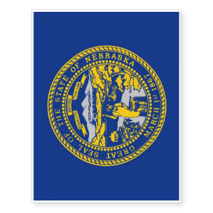 Patriotic temporary tattoos Flag of Nebraska