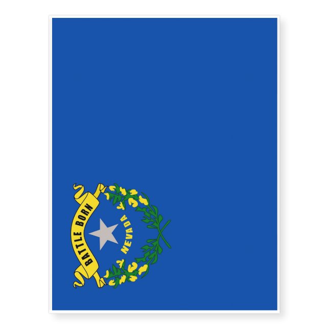 Patriotic temporary tattoos  Flag of Nevada (Front)