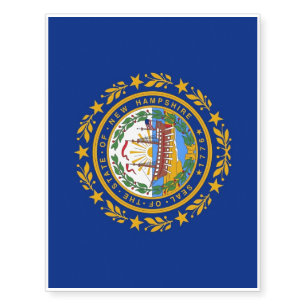 Patriotic temporary tattoos Flag of New Hampshire